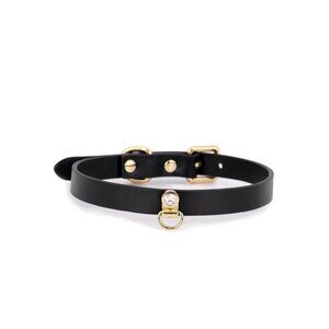 Cowhide Collar Choker Black
